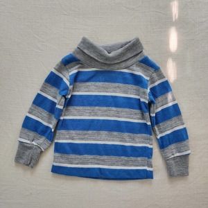 Vintage Grey/Blue Striped Turtleneck Shirt 9 months